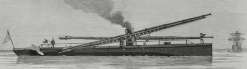 Gun for firing dynamite projectiles. It was tested at Fort Hamilton, one of the US Army