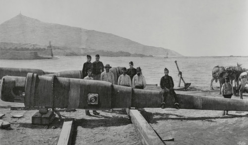 History of Spain. Ceuta. Three Krupp 260 mm (10.2 inch) guns, which the Spanish government assigned