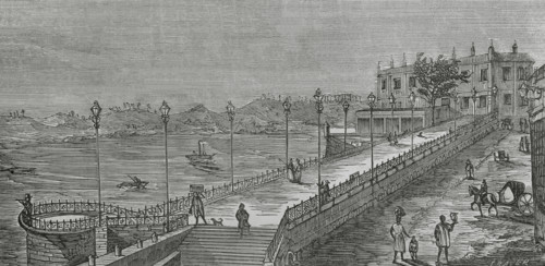 Havana, Cuba. View of the Alameda de Paula. The first promenade in the city. It was built in 1777