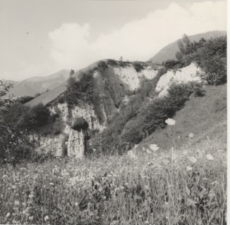 Details of a typical erosional landscape. Iseo Lake, Italy,