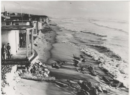Marina di Massa, Italy, the erosion of the beach