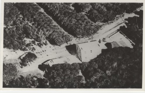 Capo Feniglia land reclamation. The Police Station of Capo Feniglia after the land reclamation work, Italy