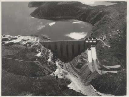 Bau Muggeris Dam on the river Flumendosa, Villanova Strisaili, Italy