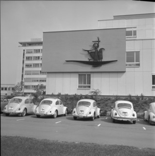 Sculptur Die Arche by Peter Siebold, hospital Lindenhof Berne 1968.