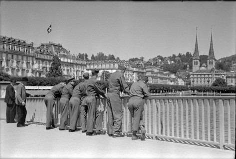 After WW 2: US american soldiers in Lucerne, 1945.