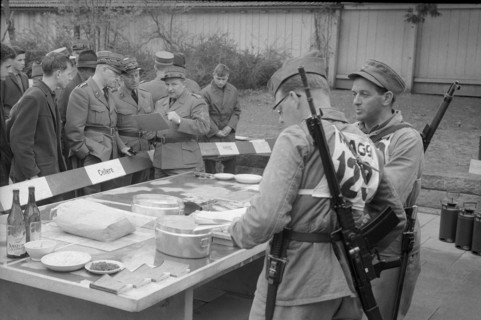 Soldiers at competition, Swiss forager days St. Gallen 1963.