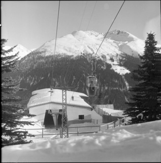 Cableway Schatzalp-Strelapass 1958.