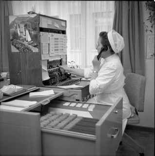 First emergency call center for medical aid in Zurich 1963.