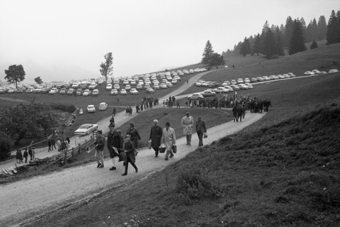 Jura conflict: anitseparatist meeting in Tramelan, 1967.