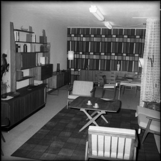 Exhibition of Teak-Furniture at Mobel Pfister, 1959.