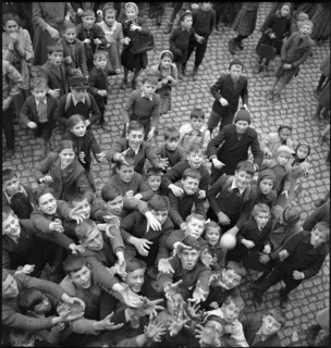Carnival festivities in Schwyz, 1950.