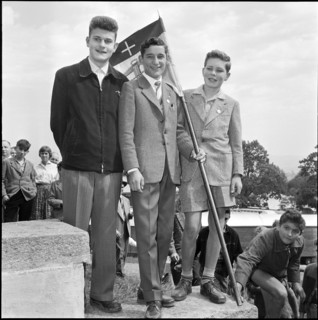 Shooting champion Werner Baumann, Knabenschiessen of Zurich 1956.