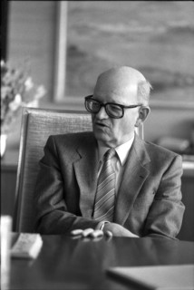 Alphons Egli, Member of Federal Council in his office 1984.