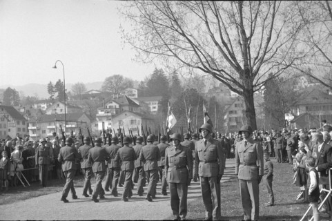 Handing over of flags to fusiliers, Zurich 1961.