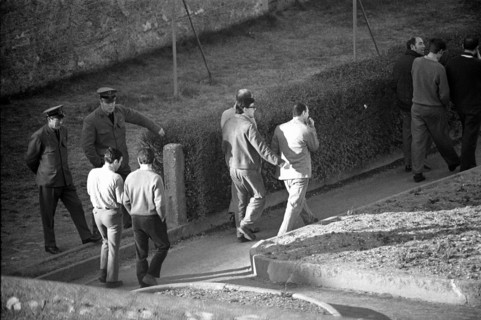 Prisoners at the prison in Lugano, 1968.