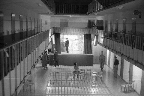 Bernese amateur artist club performing in Bern's prison, 1962.