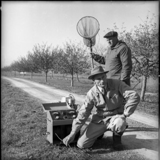 Electric fishing, new equipment of the Canton of Valais 1956.