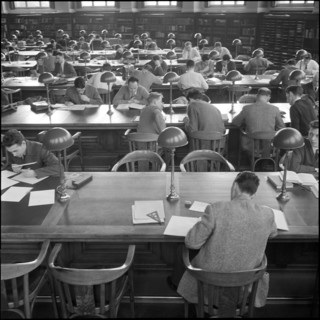 Students at the ETH Library 1958.