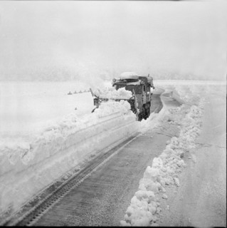 Snow masses at Airport Zurich-Kloten 1962.