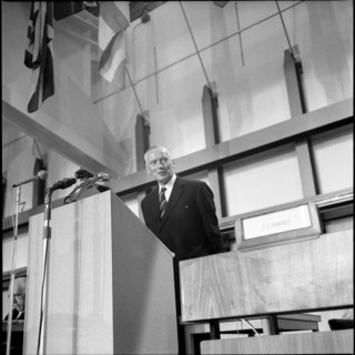 Professor CJ. Bakker at the official opening of CERN 1960.