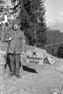 WW 2: Bomb airdrop, dropping; Bombs in Maiensaesse, Valdavos 1943.
