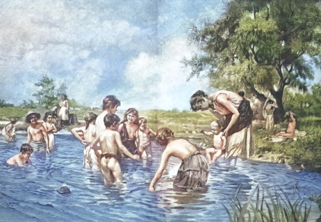 Swimming in the river