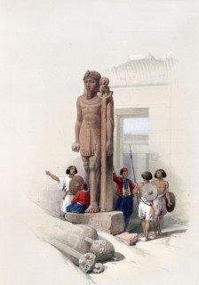 Colossus in front of the Temple of Wady Saboua