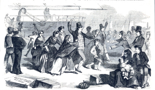 Arrival of the emigrants at Constitution Wharf