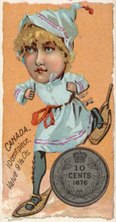 Coins from different countries with symbolic people