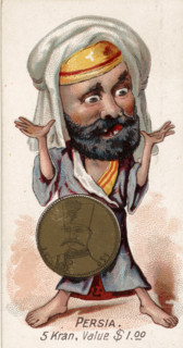Coins from various countries with symbolic people