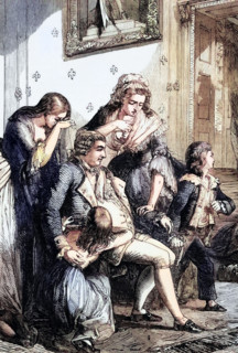 The French royal family in Paris after their return from Varennes in northeastern France on 3