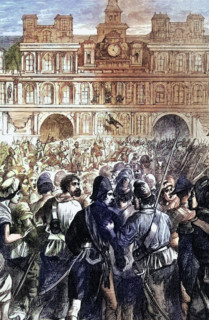 An attack on the Hôtel de Ville by Convention troops under Paul Barras. Part of the Thermidor