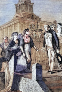 Princess Caroline of Brunswick lands in Greenwich. London. on Easter Sunday. 5 April 1795. before