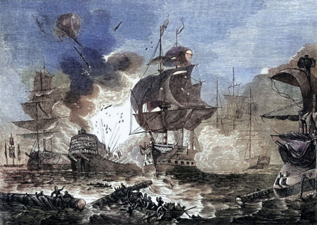 The Battle of the Nile. a major naval battle between the British and French fleets in the Bay of