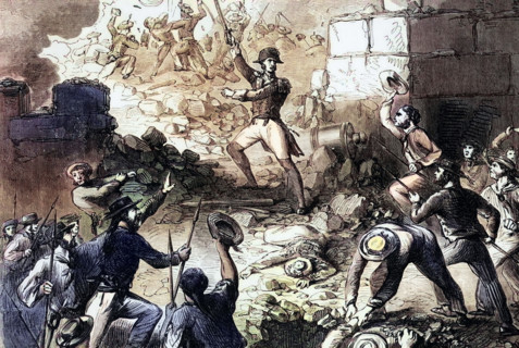 Sir Sydney Smith at the Siege of Acre in 1799. It was an unsuccessful French siege of the