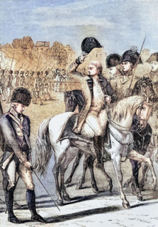King George III inspects British volunteers during preparations for the invasion in 1804. In the