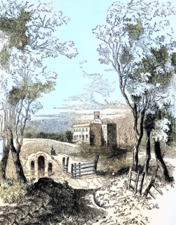 Dangan Castle in 1820. near Trim in County Meath. Ireland. the birthplace of Field Marshal Arthur