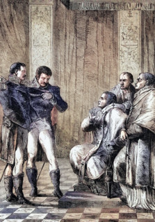 The arrest of Pope Pius VII after the occupation and annexation of the Papal States by France in