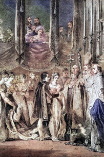 The wedding of Emperor Napoleon I with Marie Louise. daughter of Francis I. Emperor of Austria. in