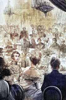 A banquet for the Emperor of Russia. the King of Prussia. etc. in the Guildhall. London. England.