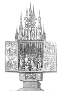 Altar from the Catholic parish and pilgrimage church of St. Wolfgang in St. Wolfgang am Wolfgangsee in Upper Austria.