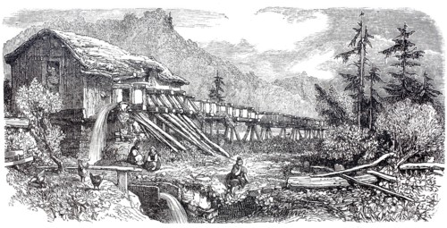 Sawmill in the Hollental valley in the Black Forest.