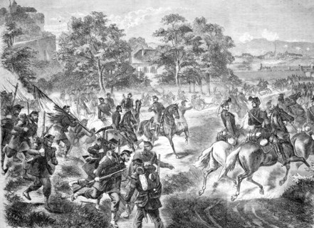 Maneuvers of the Third Swiss Division in the autumn of 1869.