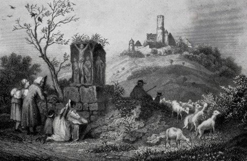 The Altenburg Castle in Bamberg in the Middle Ages.
