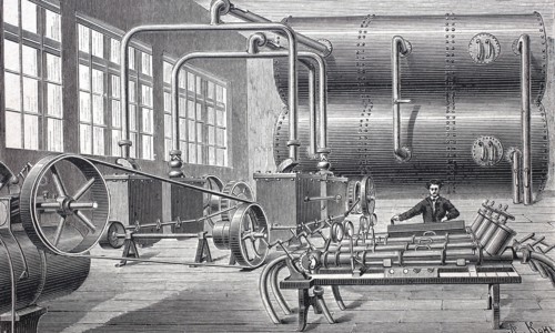 Pneumatic tube post.