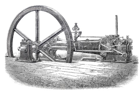 Steam engine.