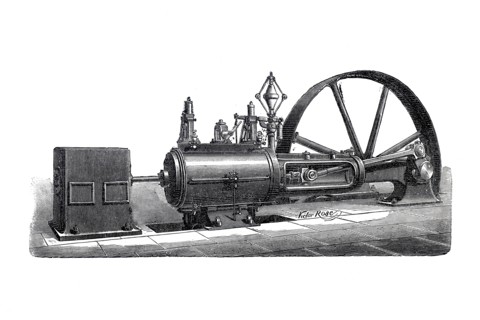 Steam engine.