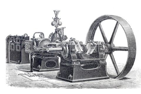 Steam engine.
