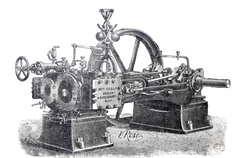 Steam engine.