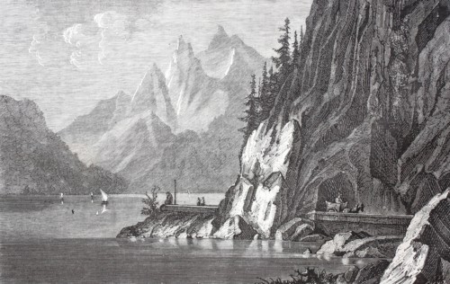 The rock road on Lake Traunsee from Gmunden to Ebensee.